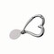 Contemporary Home Living 1.5" x 1.75" Silver Outlined Open Heart Key Chain with Oval Engraving Tag